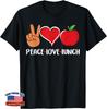 Peace Love Lunch Cafeteria Worker Lunch Lady Appreciation Unisex T-Shirt