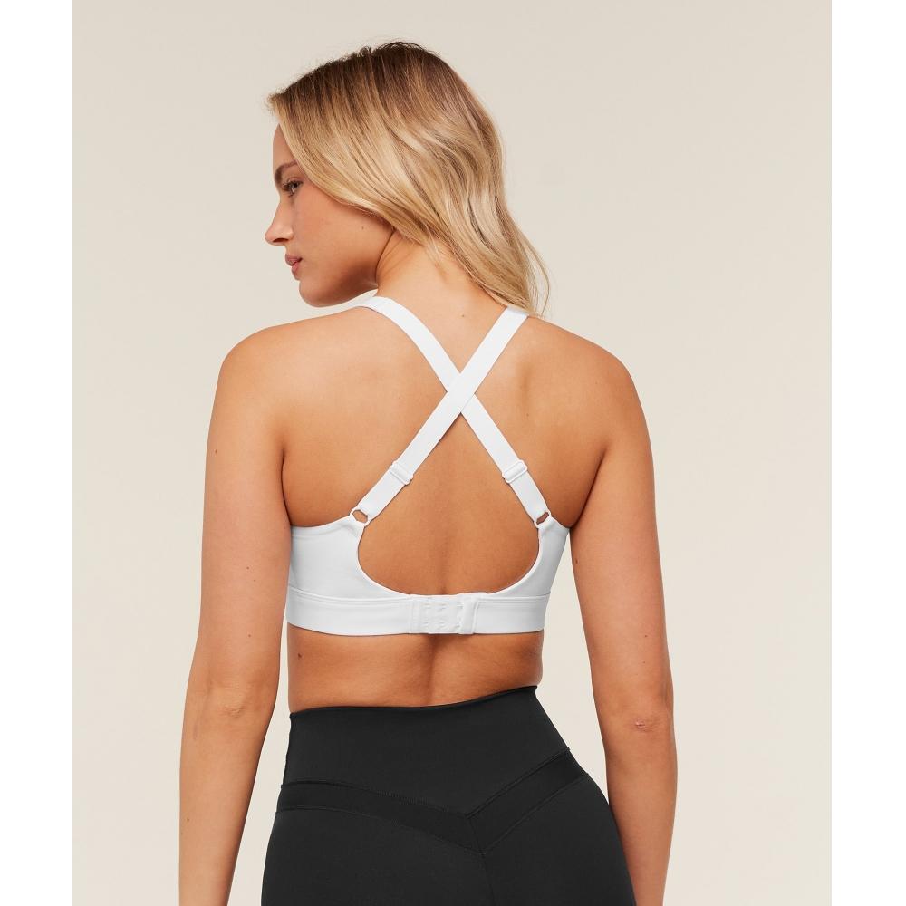 Gymshark High Support Ruched Sports Bra Gs White B5c4q Wb57
