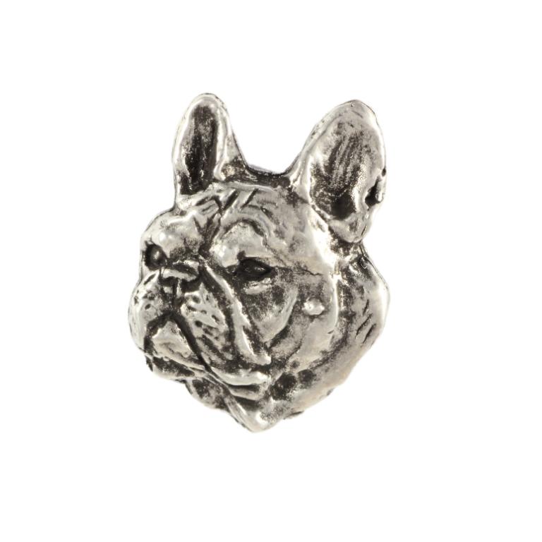 Französische Bulldogge, Frenchie II - Hunde-Brosche in einer Geschenkbox, eleganter Anstecker, Anstecknadel für Jacke der Marke Art-Dog