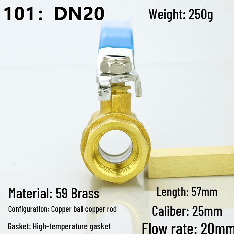 4-Point DN15 & 6-Point DN20 All-Copper Ball Valve, High-Temp Resistant, 1-Inch & 2-Inch, for Tap Water.