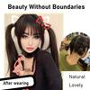 Synthetic Wig Lolita Cosplay Double Ponytail Long Straight Hair Anime Game Cosplay Hair Extensions Halloween Christmas Dress Up