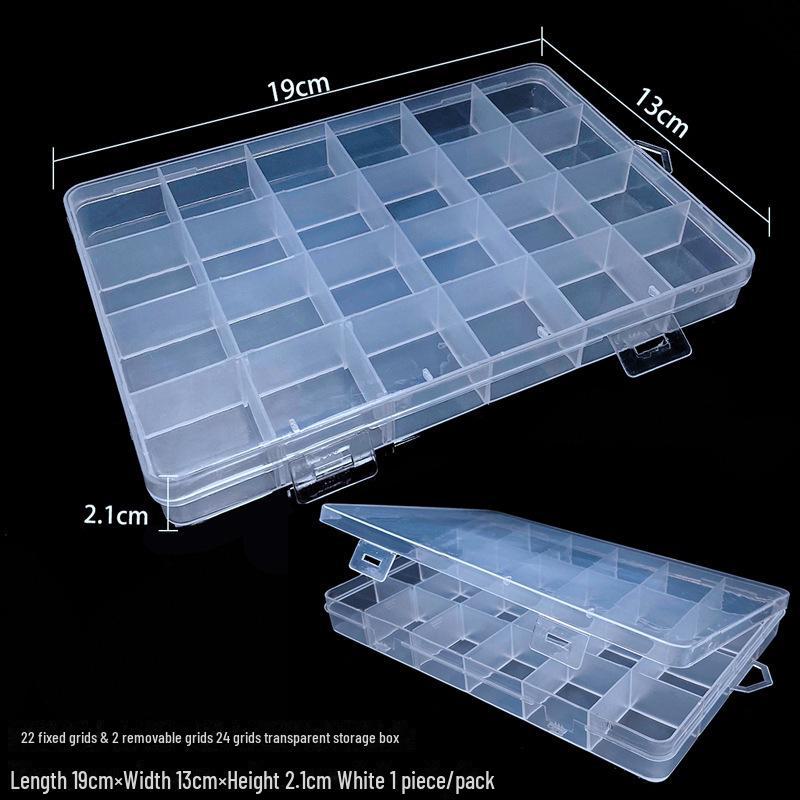 Transparent DIY Jewelry Storage Box - Detachable and Stackable Organizers for Tools and Earrings
