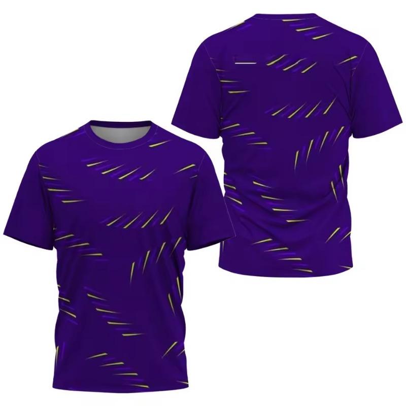 Fashion Gradient Stripe Print T Shirt for Men  Men's Clothes Summer Tops Casual Sports 3d T-Shirts