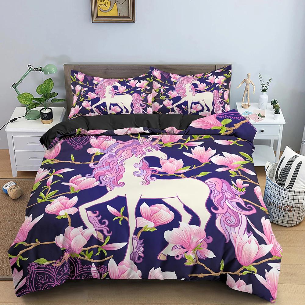 Пододеяльник с единорогом King Queen Комплект постельного белья с изображением животных — фото 9