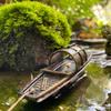 Floating Chinese Antique-Style Fishing Boat Model: Outdoor and Indoor Aquatic Landscape Decor