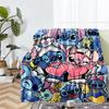 Stitch Theme Printed Blanket - Perfect for Couch, Bed, Travel & Outdoor Use | Machine Washable, Cozy & Durable.