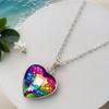 Pendant Fashion Bohemian Heart Shape Rose Flower Thanksgiving Perfect Ornament Gift Necklace