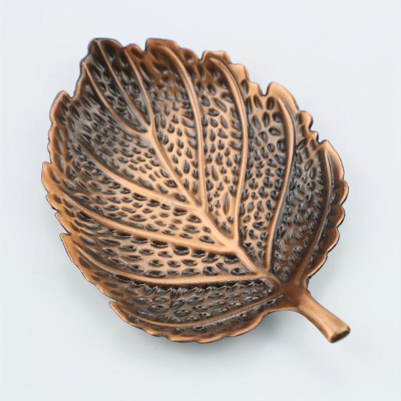 Elegant Nordic Maple Leaf Coaster Luxurious Red Copper Metal Durable and Waterproof Perfect for Home Decor Protects Surfaces from Spills