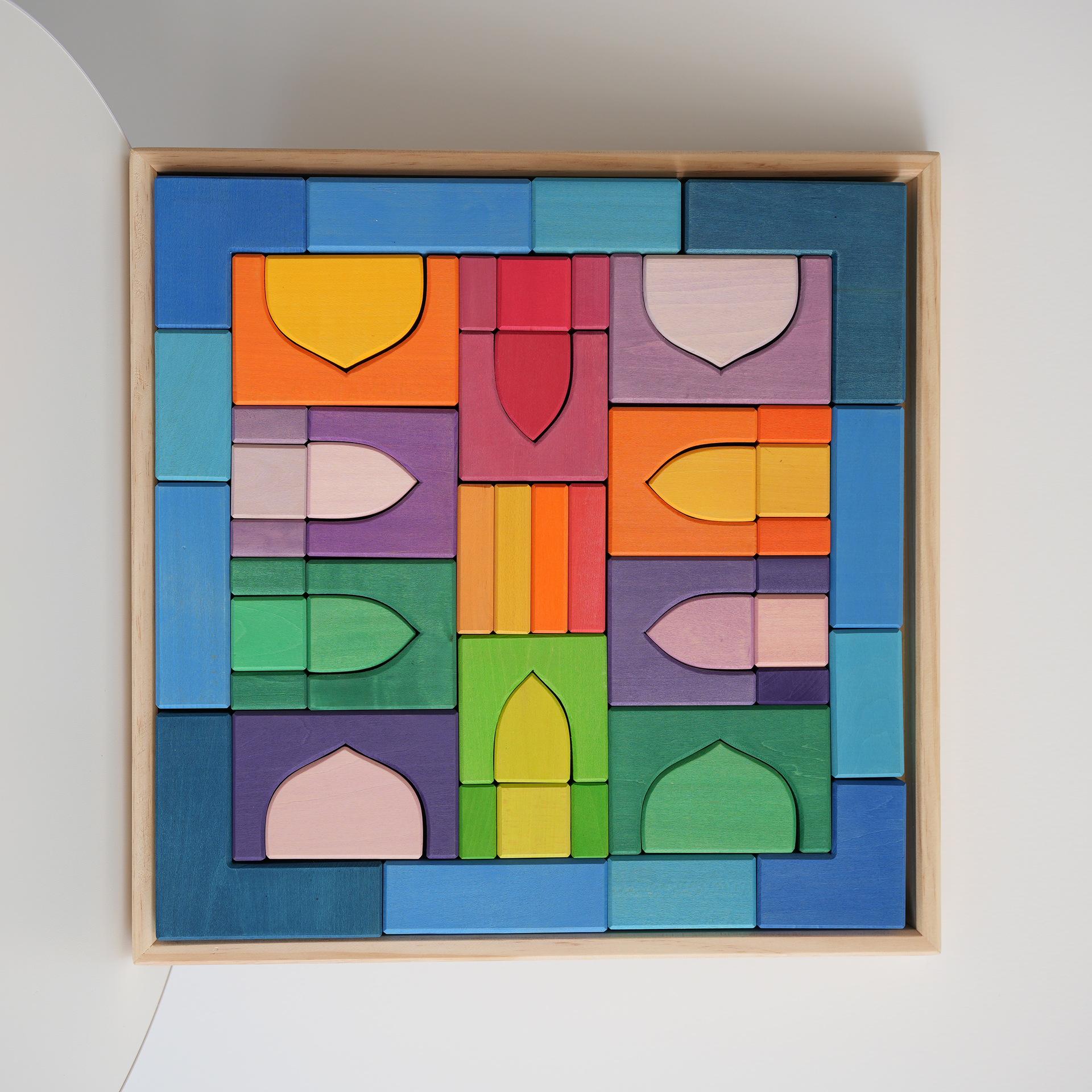 1001 Nights Dip-Dyed Large Building Blocks for Early Education and Color Recognition