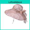 Polyester Sun Hat For Women With Large Brim Uv Protection Sunshade Fashion Summer Accessory