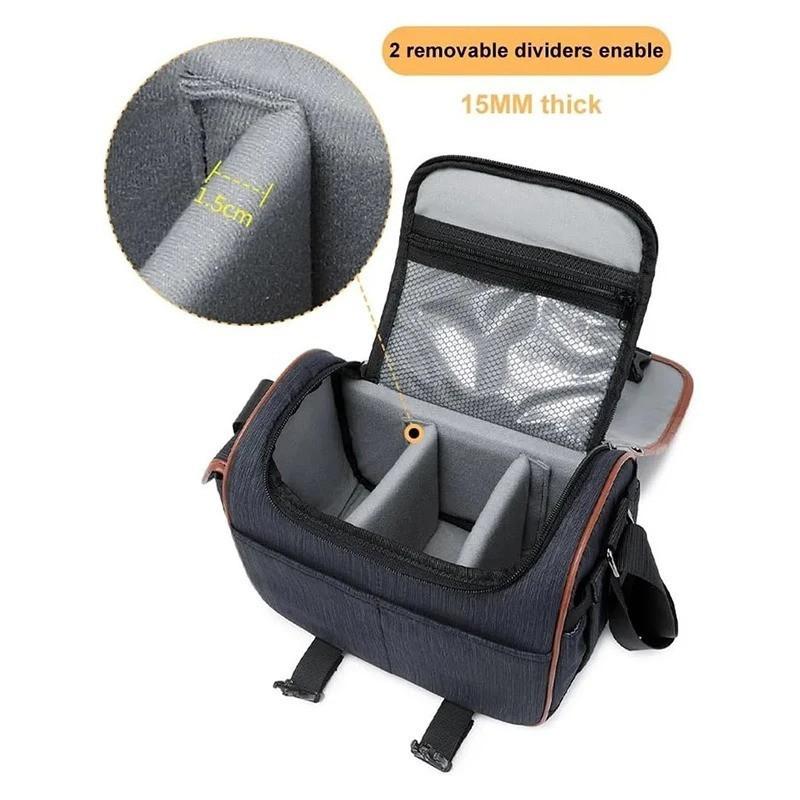 Multi-functional Anti-theft Camera Bag With Adjustable Strap, Shockproof Dslr Shoulder Crossbody Case For Travel Photography