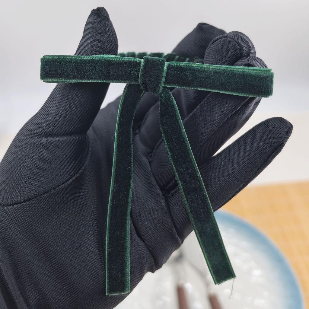 6 Stück Rot&Grün Schleife Weihnachts-Serviettenringe Schicke Samt-Schleife für Weihnachtsessen-Partys Feiertags-Hochzeit Zuhause Serviettenhalter