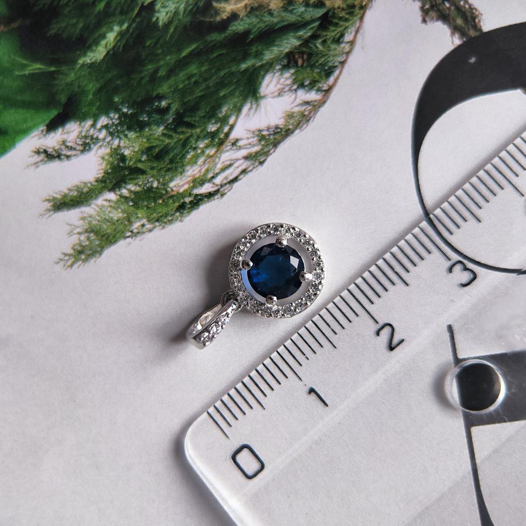 Серебряная подвеска с сапфиром nano 0.9ct (2203445)
