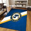 St. Louis Blues Flannel Pattern Square Carpet,Area Rug,Carpet Rug for Living Room Bedroom Sofa Playroom Decor,Non-slip Floor Mat