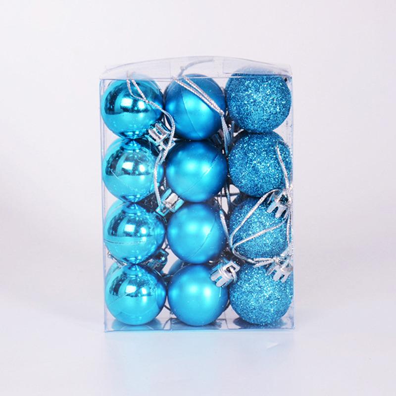 Weihnachtskugel Ornamente 24 Stück Baumschmuck zum Aufhängen Roter Kunststoff Anhänger für Feiertag Hochzeitsparty Feiertags-Saisonale Artikel