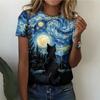 Lässiges Einfaches Damen-T-Shirt Mode Vielseitig Bedrucktes Kurzarm-Top Tägliche Atmungsaktive T-Shirts Damen