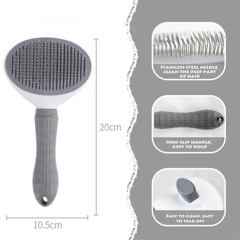 Pet Dog Brush Cat Comb Self Cleaning Pet Hair Remover Brush For Dogs Cats Grooming Tools Pets Dematting Comb Dogs Accessories