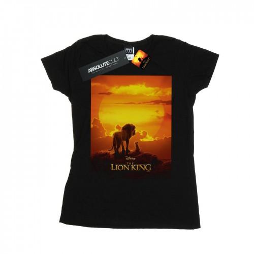 

Disney Womens/Ladies The Lion King Movie Sunset Poster Cotton T-Shirt XXL білий