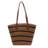 Strohtasche Damenhandtasche Strandtasche Große Kapazität gewebte Schultertasche Rattan Strohtasche Bucket Bag