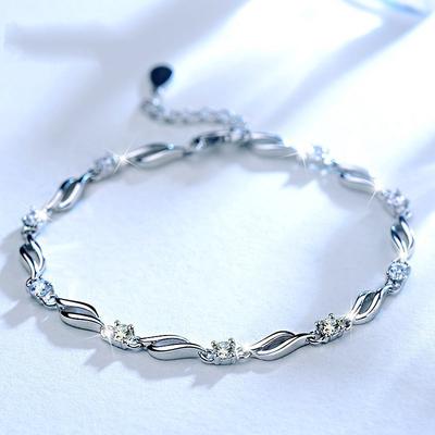 Cubic Zirconia Imitation Crystal Bracelet Female Korean Version of Sweet Accessories