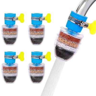 4pcs Round Carbon Faucet Filter Kitchen Filtration Activated Carbon Filter Home Faucet Purifier