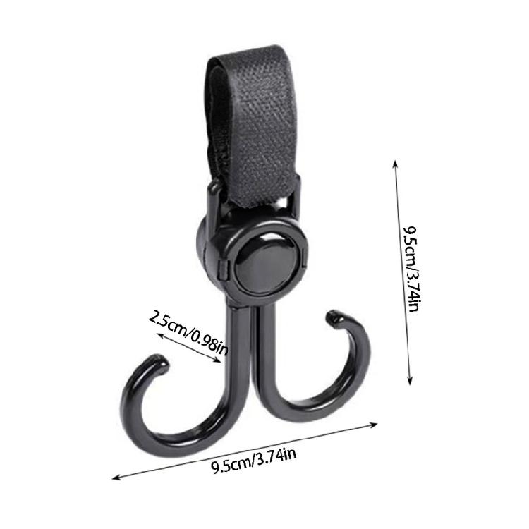 Practical Hook With Adjustable Strap For Including Scooters And Strollers Reliable Plastic Construction Hanger