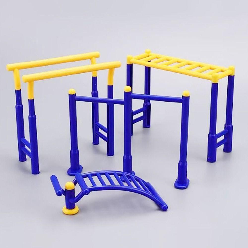 3PCS/Set Yellow&Blue Outdoor Sports Model Scene Model Sand Table Model Mini Dollhouse Scenes  Gift