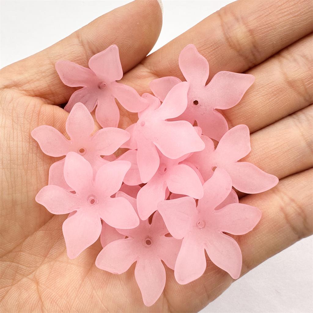 60 ks akrylové matné bauhinia květinový držák Výroba šperků na náušnice módní náhrdelníky korálky DIY vlasové doplňky