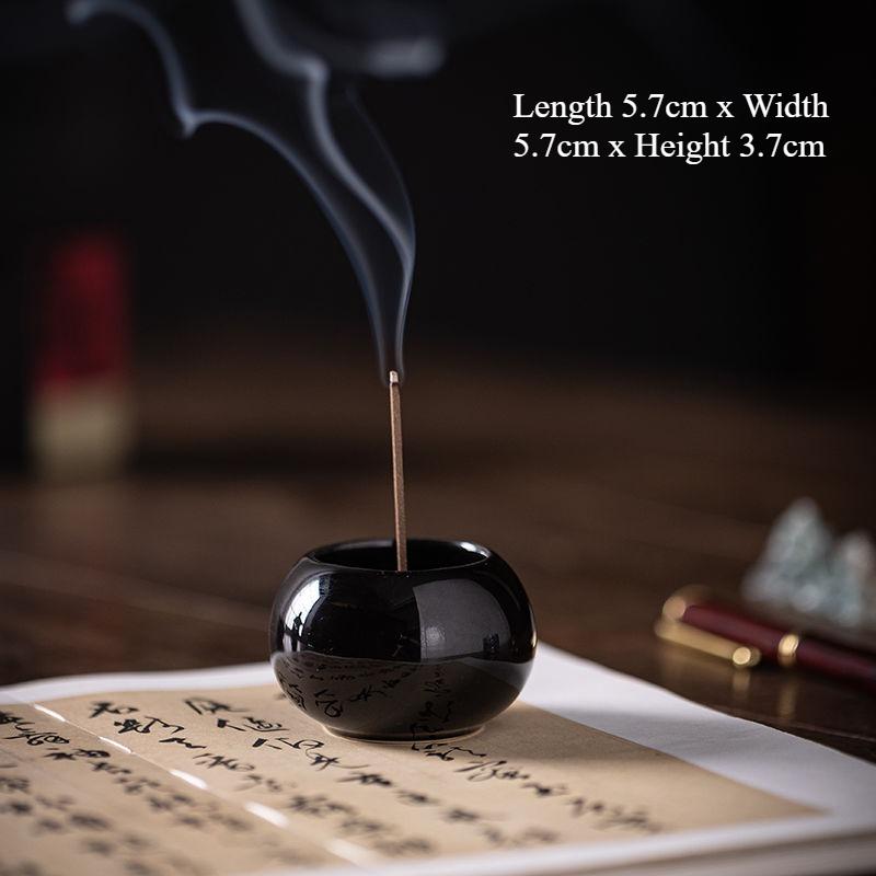 Mały Ceramiczny Kadzielniczek na Patyczki Kolorowe Ozdoby Medytacyjne Drewno Sandałowe Uchwyt na Kadzidełka Ceremonia Herbaty Dymny Piecyk Zapachowy
