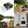 4Pcs Adjustable Metal Firewood Racks Wood Lumber Storage Support Organizers Wood Holder With Screws Easy Installation