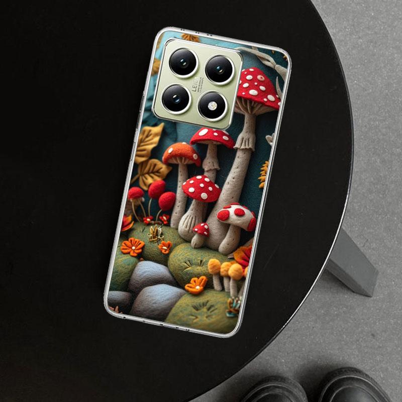 Colorful Mushroom Phone Case Cover for Xiaomi Redmi Note 15 14 13 12 11 Pro Plus 14S 12S 11S 11T 11E 10S 10 Customized Fundas Re