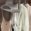 10pz Grucce Metalliche Rinforzate, Design con Spalle Scanalate Antiscivolo, Organizer Salvaspazio per Armadio per Cappotti, Vestiti, Abbigliamento