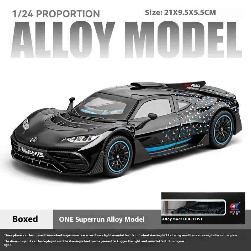 

1/24 Mercedes Benz AMG ONE Racing литой литой автомобиль модель звук и свет компьютер хост DIY украшения модный подарок для друга чёрный