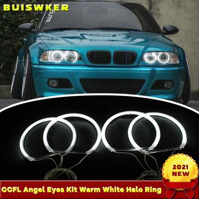 Kit CCFL Angel Eyes Inel Halo alb cald 131mm*4 pentru BMW E36 E38 E39 E46 (Cu proiector original)