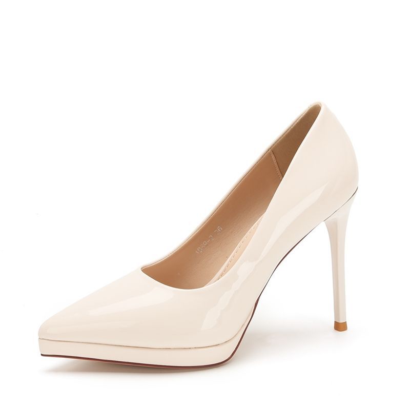 

1089A водонепроницаемые туфли на высоком каблуке для отдыха на сцене, ненавидят небо, высокие лакированные туфли, темпераментные туфли для работы и учебы, модные туфли с острым носком 34