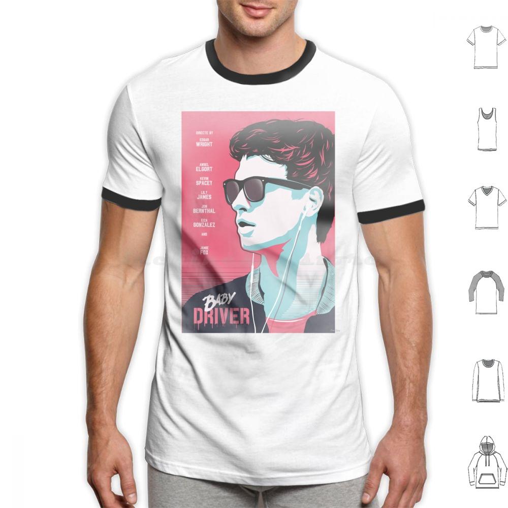Baby Driver T Shirt 6xl Cotton Cool Tee Baby Driver Movie Cinema Film Cinephile Cool Art Geek