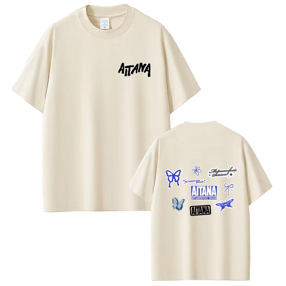 Magliette Grafiche con Logo della Cantante Aitana T-shirt Tour CUARTO AZUL Abbigliamento Uomo Donna Moda Oversize Streetwear Maschile Magliette in Cotone