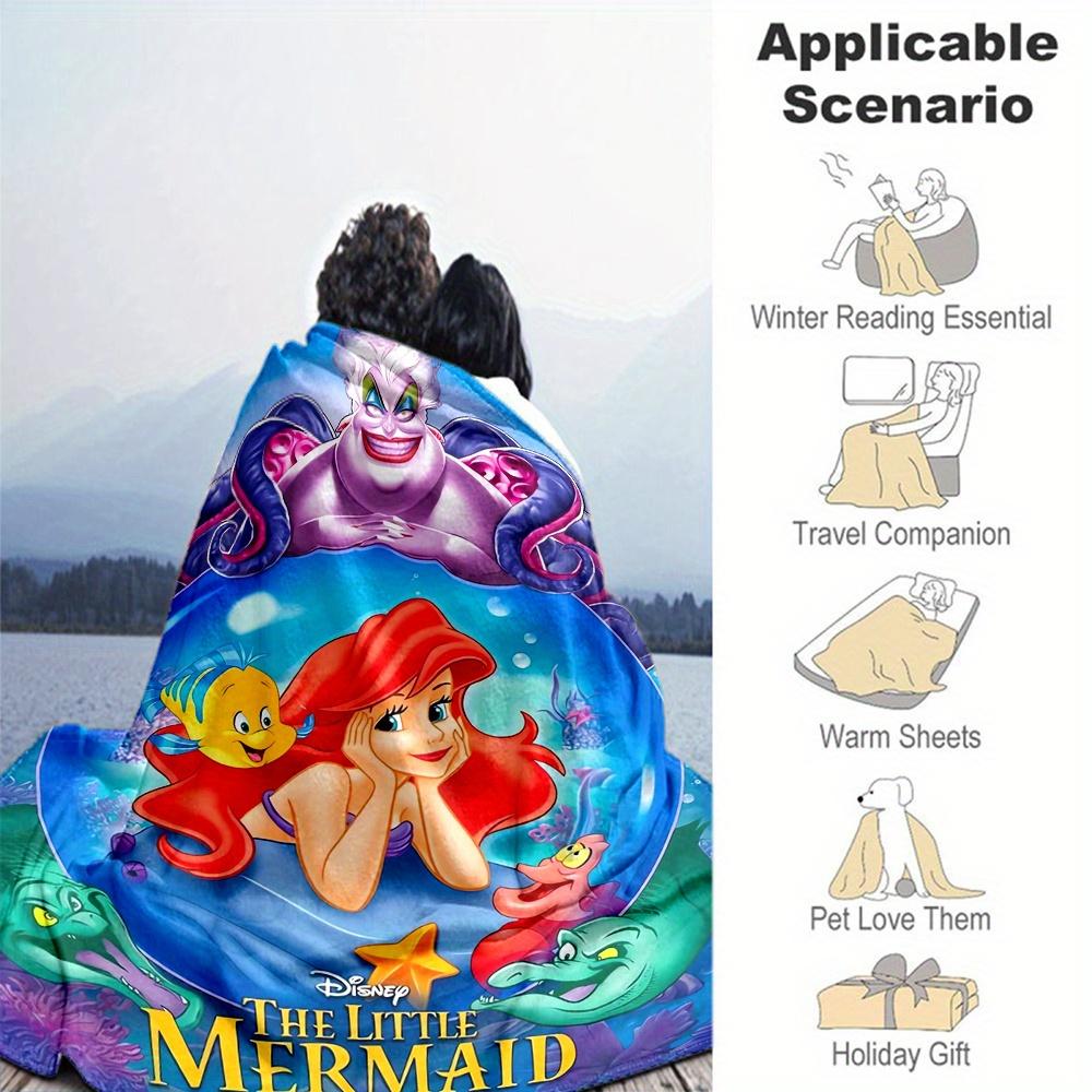 1pc, Princess Ariel & Ursula Blanket Soft Throw for Outdoor, Gift Idea, Living Room, Travel, Camping