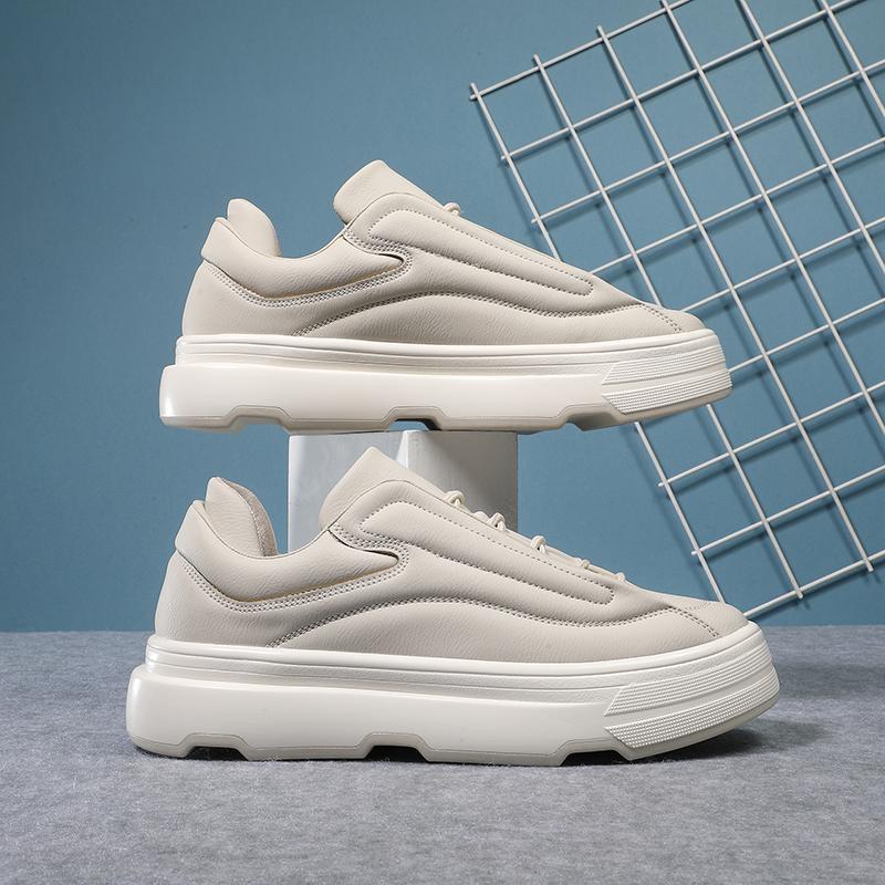 

Мужская обувь Спортивные повседневные кроссовки Удобные маленькие белые кожаные туфли 44 бежевый