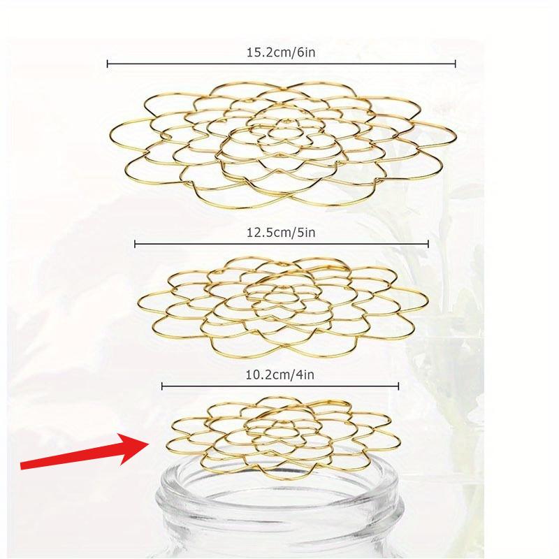 1pc Stainless Steel Flower Arranging Tool - Metal Craft Aid For Home Decor & Floral Design Black