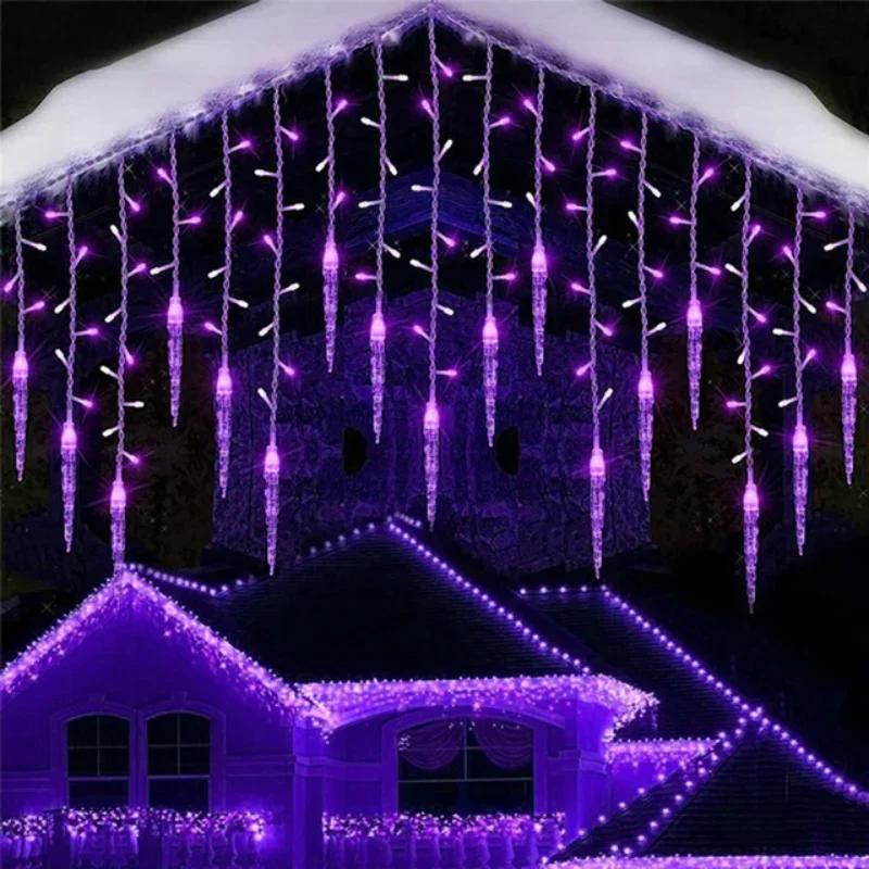 Street Garland Winter Festoon Led Light Curtain Icicle Garlands for New Year Droop New Year's Garland Christmas Decorations