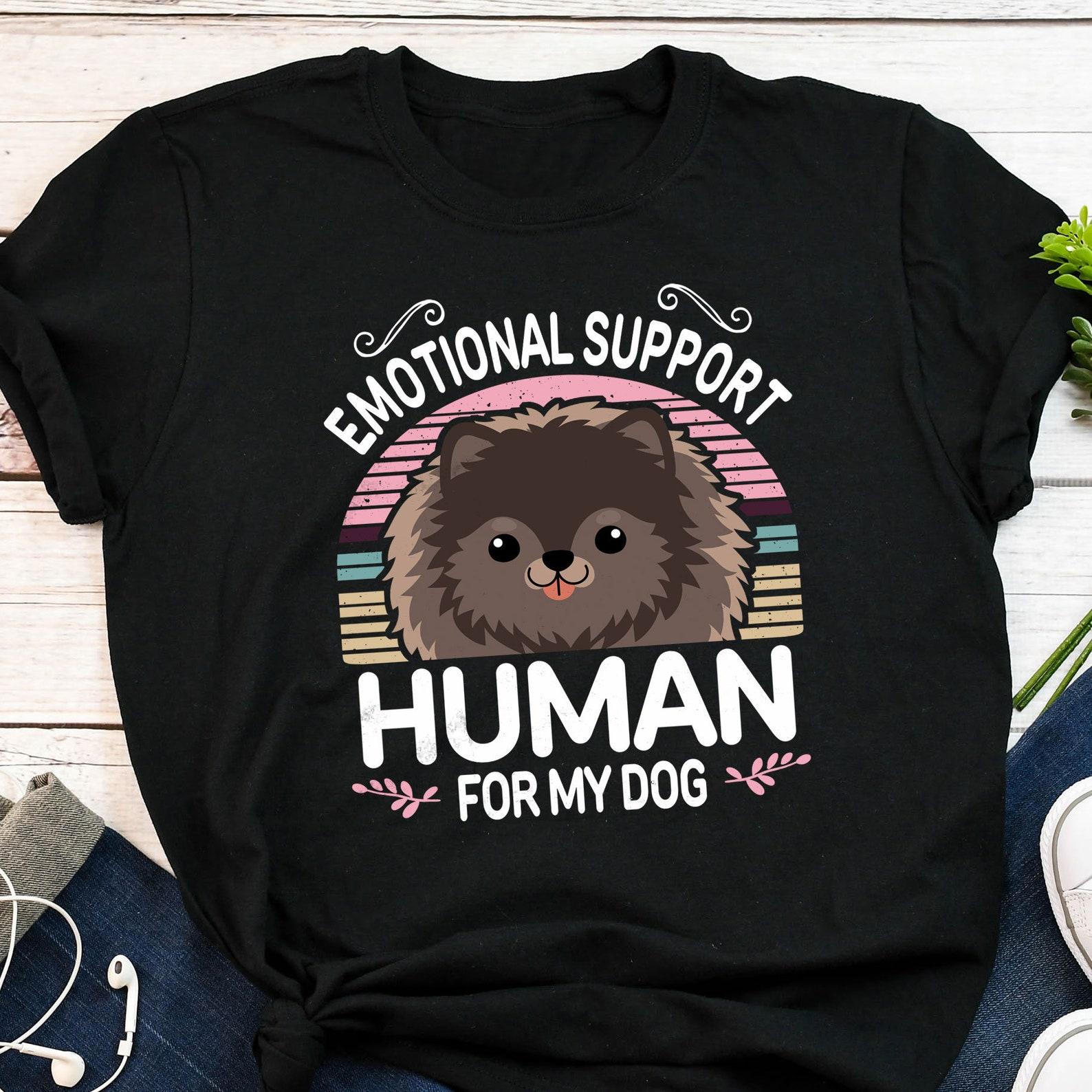 Chocolate Pomeranian Shirt, , Funny Dog Lover Gift, Cute Pom T-shirt, Pomeranian Tshirt, Pet Tee, Pom Mom Dad ESA Emotional Support 130