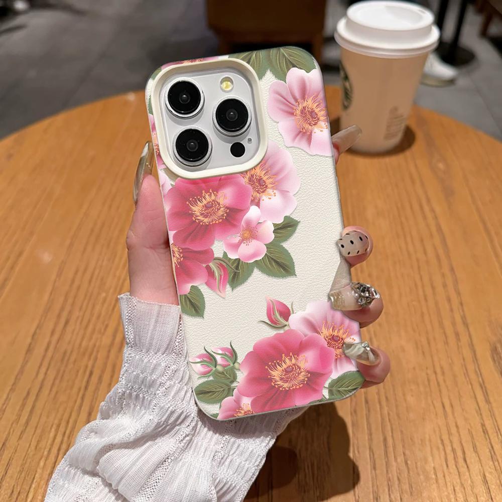 Watercolor Flower Pattern Phone Case For Iphone 17 15 16 Plus 11 Pro Max 12 13 14 17E 16E Non-Yellowing Shockproof Back Cover
