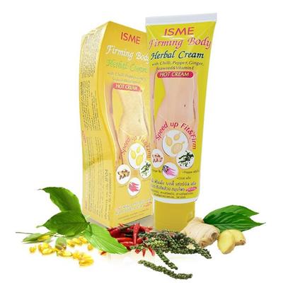 Shape Ziołowy krem ​​ujędrniający do ciała z chilli, pieprzem, imbirem, wodorostami i witaminą E 120 g (Gorący krem) - tajski