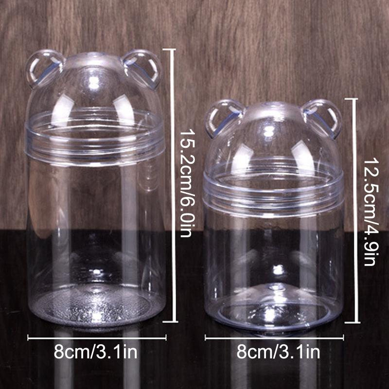 Guazi Nut Storage Box Cartoon Bear Storage Bottle Candy Food Can Snack Acrylic Can Cute Sealed Can Biscuit Can Dessert Storage