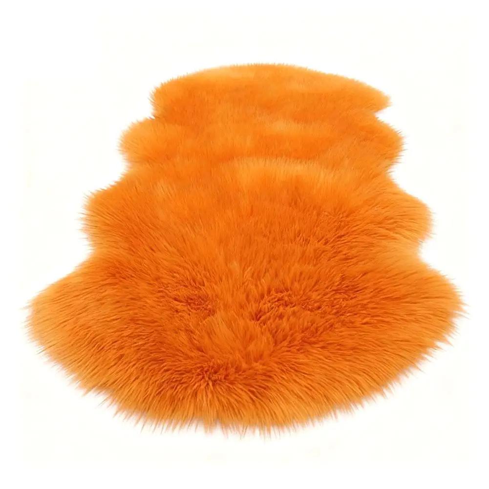 Artificial Sheepskin Long Hair Carpet Floor Wool Fluffy Soft Mat Rugs Soft Rugs Faux Fluffy Decor Shaggy Faux Shaggy Fluffy V9W0
