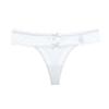 Ice Silk Low-Rise T-Back Lace Thong with Hollowed-Out Design
