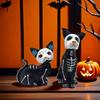 Halloweens Dog and Cats Resin Figurine Sturdy Decoration for Home Office Shelf Display