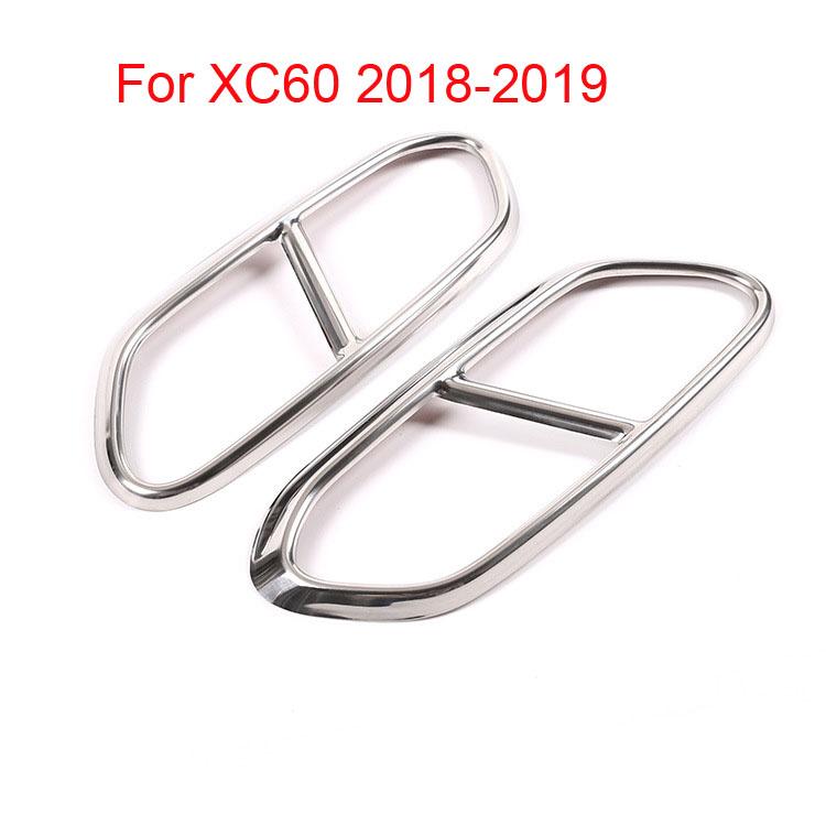 Car Stainless steel Rear Exhaust Tail Pipe Cover Trim For VOLVO S60 S90 XC60 XC90 V60 S60L S90L Car Accessories