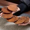 Bamboo Wood Tea Coaster Set Heat-Resistant Coasters Home Tea Table Decor Chinese Vintage Tea Coasters